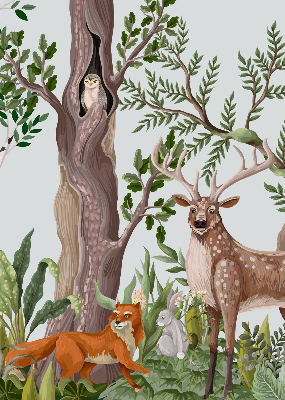 Store intérieur pour animaux de la forêt