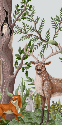 Store intérieur pour animaux de la forêt