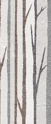Store intérieur de troncs d'arbres