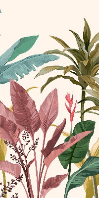 Store intérieur fenêtre feuilles colorées