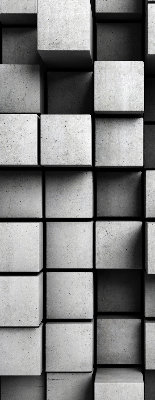 Store intérieur en cubes de pierre
