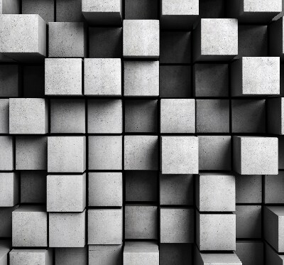 Store intérieur en cubes de pierre