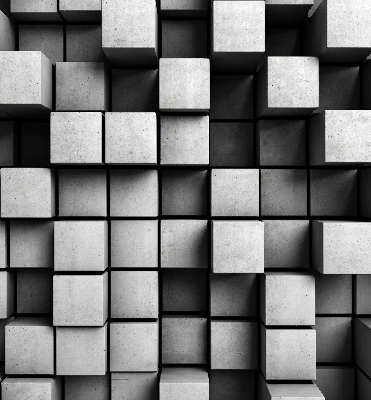 Store intérieur en cubes de pierre