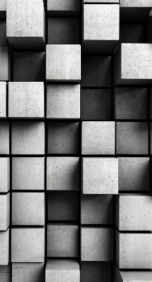 Store intérieur en cubes de pierre