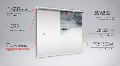 Store enrouleur avec motif de montagnes peintes
