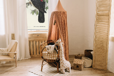 Store intérieur fenêtre avec motif d’oiseaux sur une branche