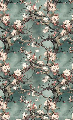 Store enrouleur fleurs sur l'arbre