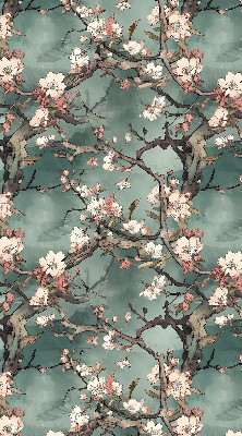 Store enrouleur fleurs sur l'arbre