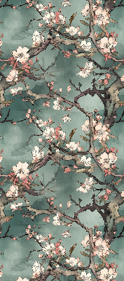 Store enrouleur fleurs sur l'arbre