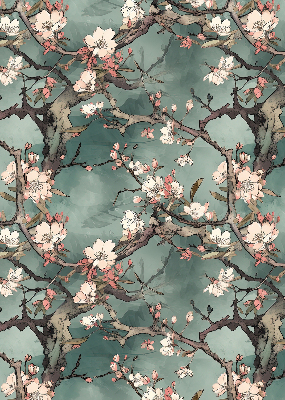 Store enrouleur fleurs sur l'arbre