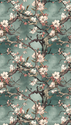 Store enrouleur fleurs sur l'arbre