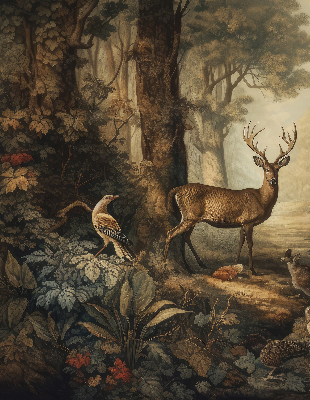Store intérieur pour les animaux de la forêt