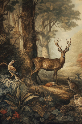 Store intérieur pour les animaux de la forêt