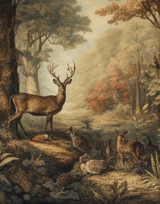 Store intérieur pour les animaux de la forêt