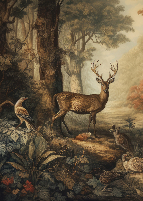 Store intérieur pour les animaux de la forêt