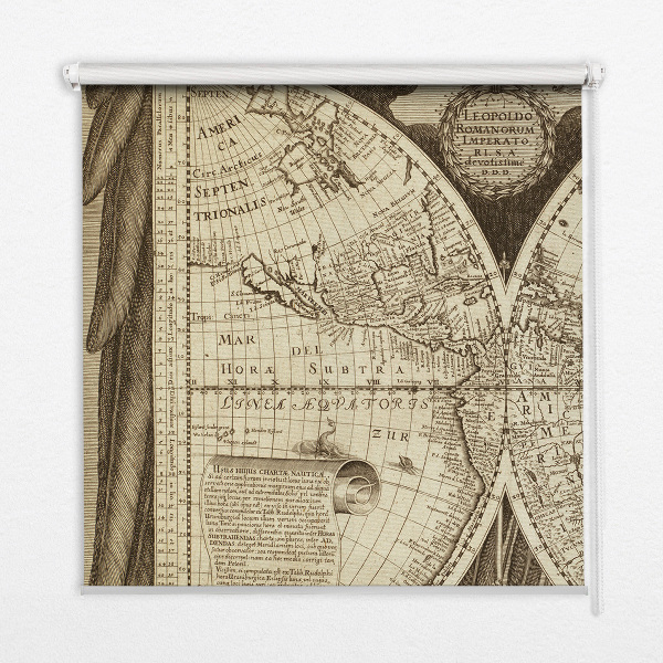 Store enrouleur pour carte du vieux monde
