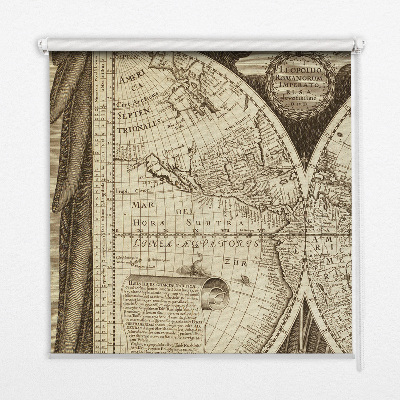 Store enrouleur pour carte du vieux monde
