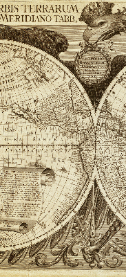 Store enrouleur pour carte du vieux monde