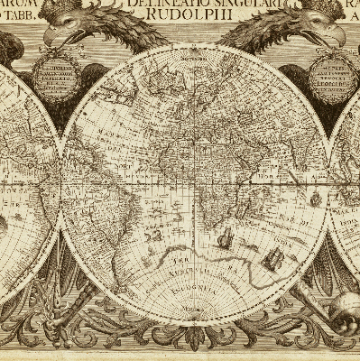 Store enrouleur pour carte du vieux monde