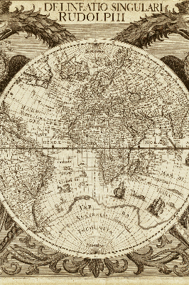 Store enrouleur pour carte du vieux monde