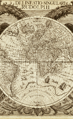 Store enrouleur pour carte du vieux monde