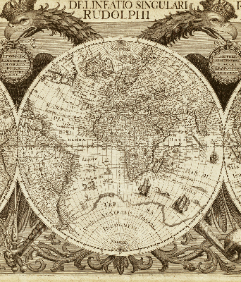 Store enrouleur pour carte du vieux monde