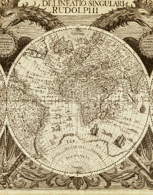 Store enrouleur pour carte du vieux monde