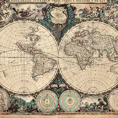 Store intérieur carte du monde