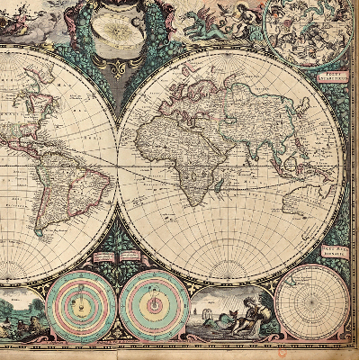 Store intérieur carte du monde