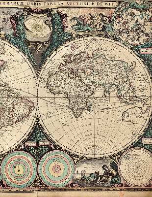 Store intérieur carte du monde