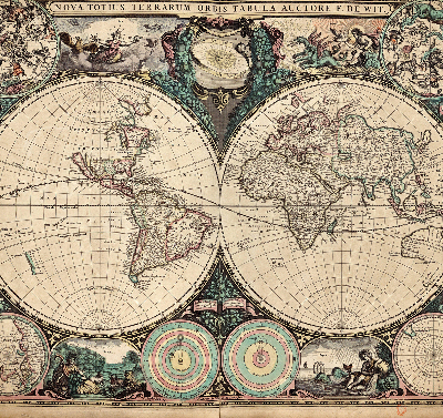 Store intérieur carte du monde