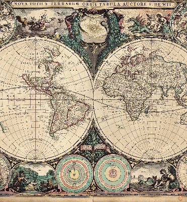 Store intérieur carte du monde