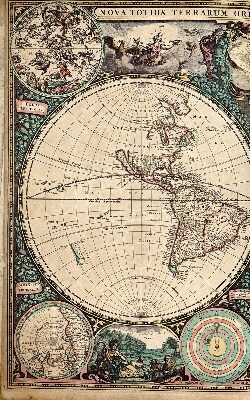 Store intérieur carte du monde