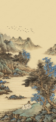Store intérieur fenêtre montagnes