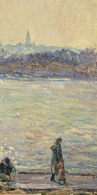 Store intérieur des gens sur l'eau