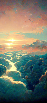 Store intérieur coucher de soleil