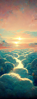 Store intérieur coucher de soleil