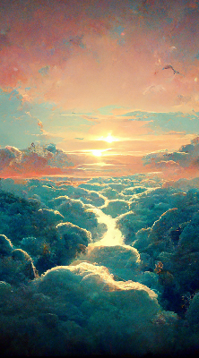 Store intérieur coucher de soleil