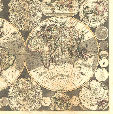 Store intérieur carte du monde