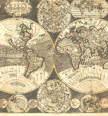 Store intérieur carte du monde