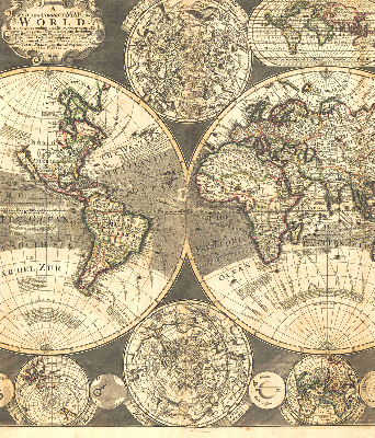 Store intérieur carte du monde