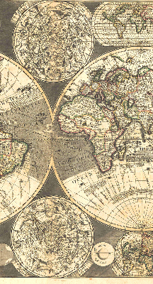 Store intérieur carte du monde