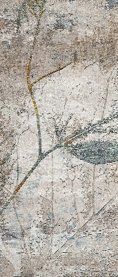 Store intérieur fenêtre avec feuilles reflétées
