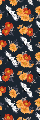 Fleurs et grues pour intérieur