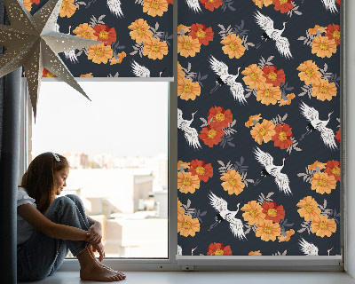 Fleurs et grues pour intérieur
