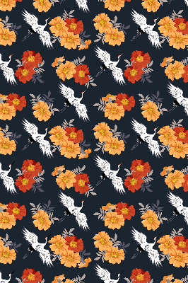 Fleurs et grues pour intérieur