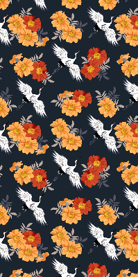 Fleurs et grues pour intérieur