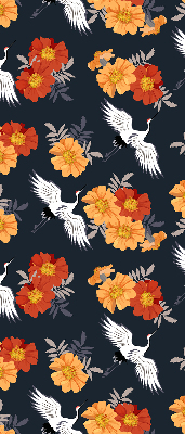 Fleurs et grues pour intérieur