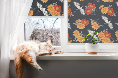 Fleurs et grues pour intérieur