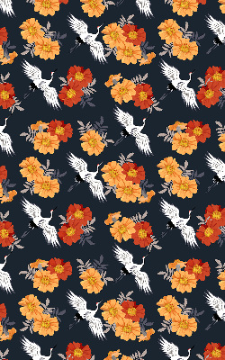 Fleurs et grues pour intérieur